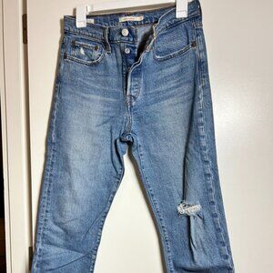 blue levi's wedgie straight jeans W27 L26